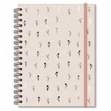 Caderno colegial 1 matéria Tulipas - A - Visão 1