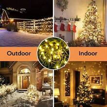 10m/12m Solar Powered Fairy Lights, Waterproof 8 Modes LED Christmas Lights For Outdoor Garden Decor - Multicolor - View 4