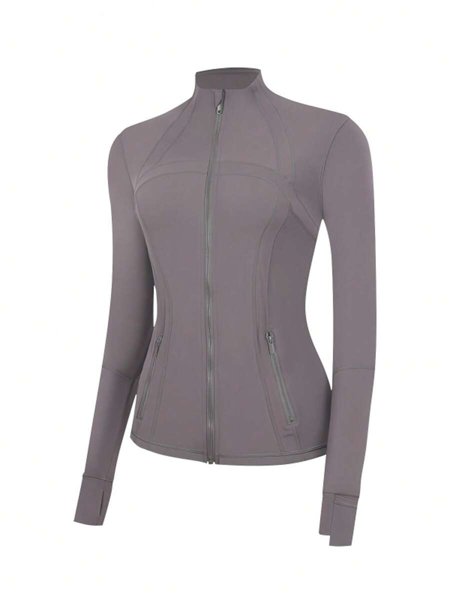 Lululemon Women's Define Jacket Nulu™ | Buttery-Soft Weightless Fabric | Slim Fit Streamlined Athletic Zip-Up | Luxury Studio-To-Street Performance Outerwear - Xám - Xem 1