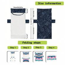 1 chiếc bọc ghế bãi biển có thể gấp gọn thành túi xách, có túi bên hông để đựng kính râm và điện thoại. Thích hợp cho ghế bãi biển, khăn tắm, ghế hồ bơi, ghế tắm nắng, khách sạn, dễ dàng mang theo. - C - Xem 2