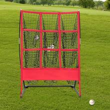 Nine Grid Baseball Nets Practice Training Softball Pitching Strike Zone Target Net With 9 Pocket Backstop In The Home Backyard Field And Other Outdoor And Indoor Places For Baseball Training - Black+Red - View 2