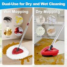 Mop Heads Replacements For Ocedar Mop Replace Head For O Cedar Easywring 1 Tank Spin Mop Replacement Head Mop Heads Include 4 Pack Spin Mop Refills 1 Pack Scrubber Mop Head And 1 Mop Base - 4 đầu lau nhà màu trắng xanh lá cây, 1 đầu lau nhà có chức năng chà rửa, 1 đế lau nhà. - Xem 4