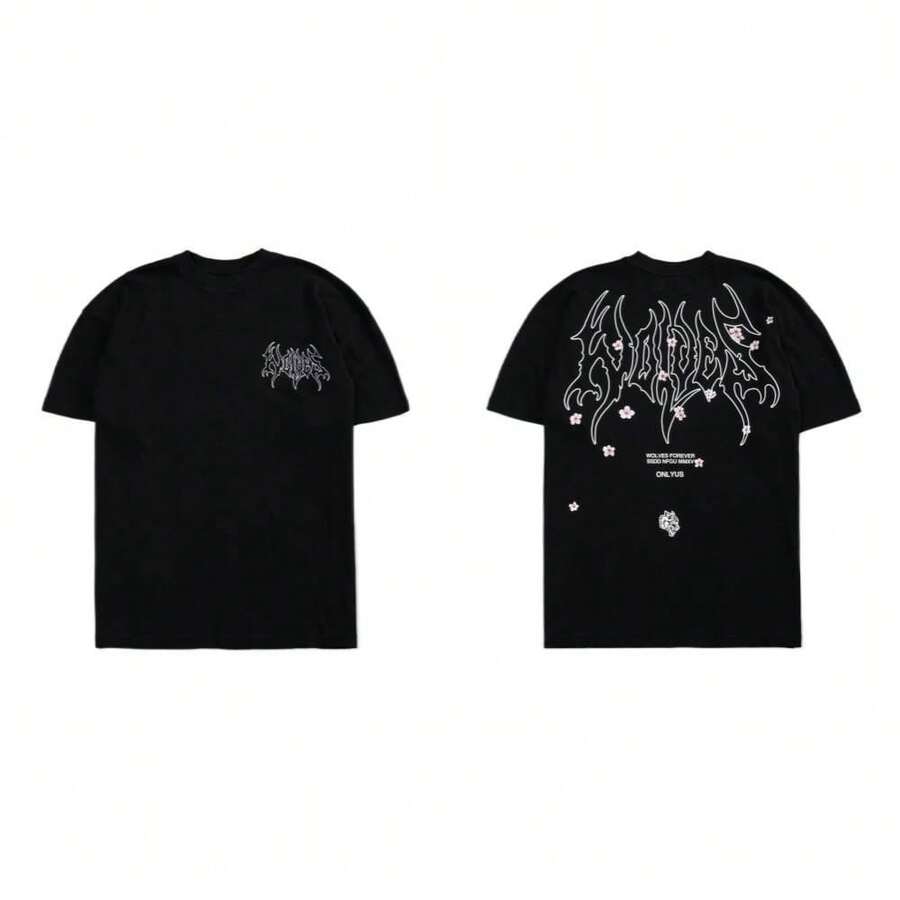 Darcsport T-Shirt, Pure Cotton, Round Neck, Short Sleeve, Printed Training Top - T250808 Màu đen - Xem 1