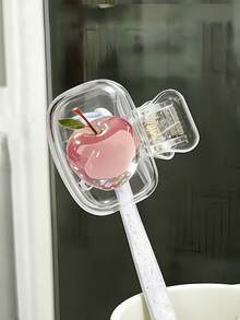 Red Apple & Green Apple Pattern Portable Toothbrush Head Cover, Storage Box, Toothbrush Protector Holder, Essential Bathroom Accessory For Home, Business Travel, Daily Use And Outdoor Travel - Multicolor - View 12