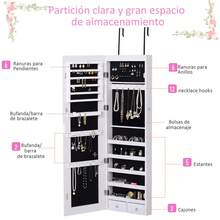 HOMCOM Jewelry Cabinet - White - View 2