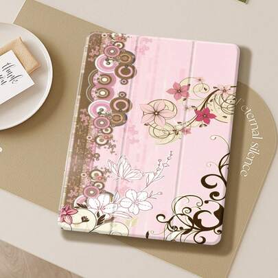 Sakura Butterfly Pattern Tablet Protective Case, Compatible With Ipad Air 8 2026 (11/13inch), 9.7/10.2/10.5/10.9/12.9inch Pro 11inch, 10th Gen, Galaxy Tab S6 Lite 10.4inch, Kindle Paperwhite 12th Gen 2024, Kindle (11th Generation) 2022, Soft Shock-Proof, Smart Stand/Auto Wake/Sleep, Excellent Holiday Gift