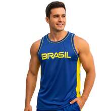 Brazil World Cup 2026 Sports Tank Top - Lightweight And Comfortable For Gym, Training, Weightlifting And Running - Biru - View 3