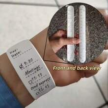 白色多功能便携易擦除备忘录和笔记手环秤 - 白色1pc - 查看 7