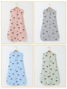 1pc Baby Surrender Style Anti-Startle Swaddle, Infant Spring/Autumn Swaddle, Versatile Baby Sleeping Bag - Multicolor - View 12