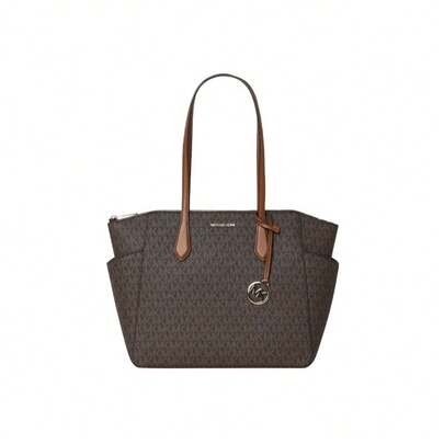  Michael Kors Marilyn Print Lady's Shoulder Bag With Side Strap And Crossbody Design 35F5G6AT2B BROWN