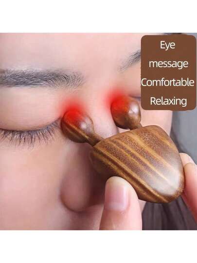 1 pieza Masajeador de acupresión de Body completo de sándalo, herramienta de elevación de mentón para masaje facial, peine para cuero cabelludo, dispositivo de masaje facial, herramienta de terapia de relajación de cabeza y ojos, cabello, herramientas para el cabello, cuidado de la piel, Gua Sha, corazón, afeitadora facial, celulitis, cuidado del cabello, escuela, vuelta al colegio, viaje, artículos esenciales de viaje, artículos esenciales para el hogar, spa, herramienta de masaje, masaje, masajeador, spa