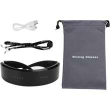 Glasse Recargable, Lentes Brillantes con LED Negro, Control de la aplicación, Carga USB, Lentes Multicolores para Fiestas, cumpleaños, Bar - 1 - Ver 5