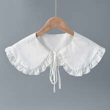 1 pieza Capa con volantes de primavera/verano, cuello decorativo con lazo y mariposa versátil para vestido, chal exterior, atuendo de graduación, festival - Multicolor - Ver 8