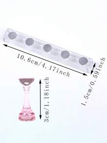 SWEET TREND 一套粉色美甲展示架，美甲展示工具，家用及初学者美甲用品，磁性亚克力美甲压板，美甲压板支架，美甲沙龙设备及美甲展示和练习装饰 - 粉色 - 查看 3