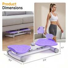 Waist Twisting Disc, Ab Rotation Board For Core & Abdominal Training, 300lbs Weight Capacity Quiet Home Fitness Equipment For Men & Women - Mauve Purple - View 3