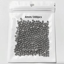 3/4/6/8毫米镀银白色光滑圆珠，适用于DIY珠宝制作、手工手链项链半成品配件材料 - 白K - 查看 10
