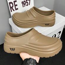 Dép xăng đan nam kiểu dáng slip-on, dép mùa hè mới, dép đôi, dép thường ngày, dép nhẹ, đa năng, đế dày, chống trơn trượt, chống thấm nước, dép đi làm. - màu nâu - Xem 4