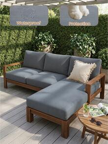 1 chiếc bọc ghế sofa chống trượt, chống thấm nước, màu xám trơn, kiểu dáng hiện đại tối giản, mềm mại và thân thiện với da, chống thú cưng, có độ co giãn, phù hợp với ghế sofa đơn/đôi/ba chỗ ngồi, ghế sofa hình chữ L. - Xám - Xem 5