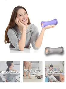Rolo Plantar Fascial para Todas as Estações, Massageador de Pés para Relaxamento Muscular de Ioga, Rolo de Treinamento de Arco, Rolo de Corrente de Fitness Confortável, Massageador Plantar Fascial para Uso Doméstico, Fácil de Rolar - Multicolorido - Visão 5