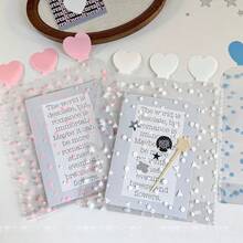 10 piezas Bolsas de empaque transparentes con forma de corazón lindas, fundas de PVC transparente con patrón geométrico adecuadas para pequeños negocios - Conjuntos - Ver 8