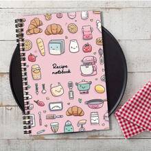 Cute Cartoon Baking Themed Spiral Notebook, Cover Decorated With Adorable Bread And Kitchenware Patterns. Essential For Home Chefs, Can Be Used As A Kitchen Journal, Cooking Planner, Or Daily Note-Taking, Exquisite And Practical, Also Makes A Great Gift! - F - View 4