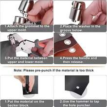 10mm Eyelet Pliers Tool Kit, Portable Manual Metal Grommet Punch Pliers Suitable For Leather, Canvas, Clothing, DIY Awning - A - View 4