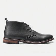 Men's Desert Boots, Classic Retro Derby Boots, Wear-Resistant Anti-Slip Casual Ankle Boots - Black - View 6