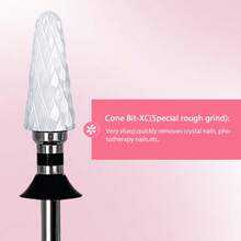 1pc Ceramic Nail Drill Bit, Suitable For Nail Technicians' Daily Use - Apricot - View 9