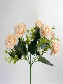 This Is A Snowflake Peony Artificial Bouquet, Exuding A High-End And Realistic Look. It's An Ideal Decoration For Home Or As A Wedding Flower Wall Backdrop - Multicolor - View 13