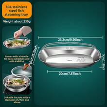 304 Stainless Steel Steamer Tray With Handle, Deep And Thick Design For Convenient Steaming Of Fish, Rice, Vegetables And Meat, Suitable For Restaurant And Home Daily Use, From HMJ Home Furnishing - Multicolor - View 5