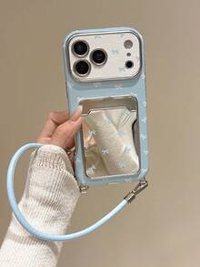 Casing Ponsel dengan Slot Kartu dan Gantungan, Dilengkapi Cermin dan Tali, Anti-Jatuh, Kompatibel dengan Apple 13 14 15 15PRO 15PLUS 15PROMAX 16 16Pro 16Plus 16Promax 17 17PRO 17PROmax 18 18PRO 18PROMAX - MultiWarna - View 3