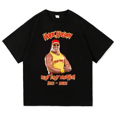 Fashion HulkS Hogan T Shirt New Men_Women Hulkamania RIP Brother 1953-2025 T-Shirt Unisex High Qualit