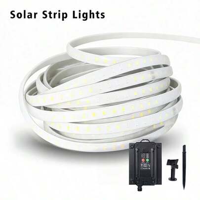 LQHZMYY 1 dải đèn neon năng lượng mặt trời có điều khiển từ xa, trang trí ngoài trời ban đêm, trang trí tiệc.