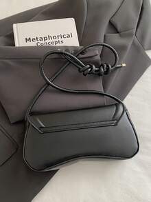 Minimalist Versatile Shoulder Bag, Underarm Handbag For Women, Suitable For Shopping, Dating, Multifunctional Underarm Bag - Black - View 7