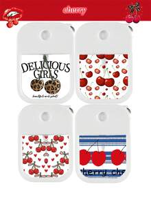 1/2 piezas Espejo de mano con diseño de flores de cerezo primaverales, estilo Ins cuadrado plegable de bolsillo, adecuado para varias ocasiones, regalo para amigos y familiares - Multicolor - Ver 1