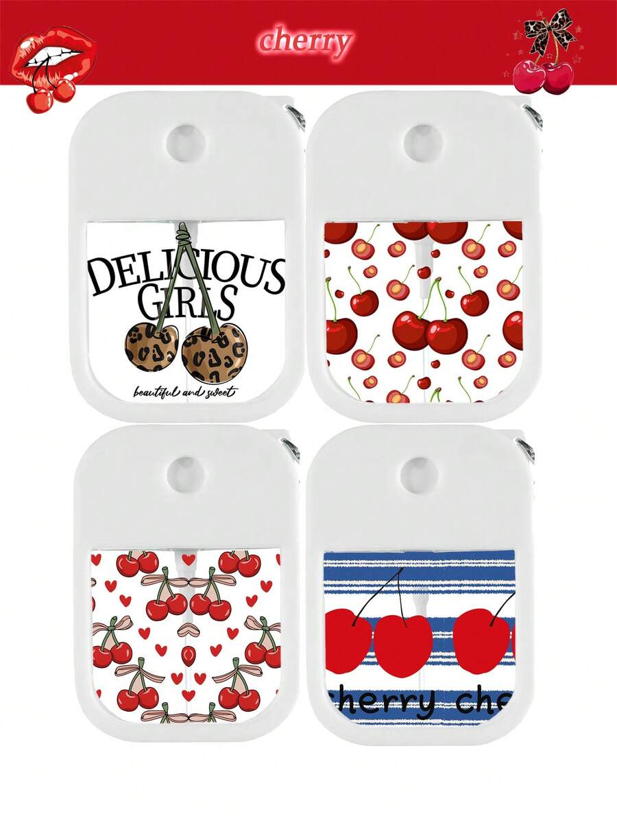 1/2 piezas Espejo de mano con diseño de flores de cerezo primaverales, estilo Ins cuadrado plegable de bolsillo, adecuado para varias ocasiones, regalo para amigos y familiares - Multicolor - Ver 1