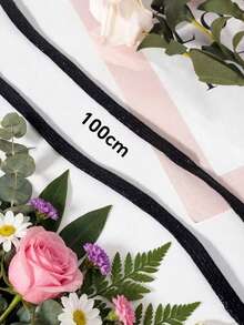 1 đôi dây giày màu bạc ánh kim thời trang dài 100cm, phù hợp với giày thể thao, giày trượt băng, giày tây, bán riêng lẻ. - màu đen - Xem 2
