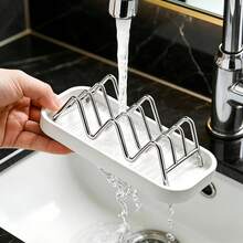 1/3pcs Modern Waterproof Detachable Soap Dish, Wave Bracket Drain Rack, Kitchen Bathroom Soap Holder - Multicolor - View 5