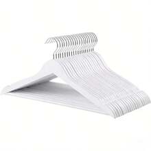 10/5/1 chiếc Móc treo quần áo bằng gỗ trơn nhẵn với các rãnh cắt chính xác và móc kim loại xoay được - Lý tưởng cho áo sơ mi, áo khoác, áo vest và váy, được phủ lớp cao su. - Nhiều màu - Xem 13