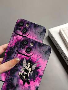 Fondo mágico de tormenta negra y rosa de hadas góticas.funda de teléfono Fundas compatibles con ,Apple,VIVO,OPPO,,, y Honor.Fabricadas en silicona TPU,ofrecen protección contra golpes y caídas. - Negro - Ver 8