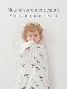 1pc Baby Surrender Style Anti-Startle Swaddle, Infant Spring/Autumn Swaddle, Versatile Baby Sleeping Bag - Multicolor - View 9