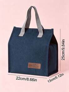 2026 New Personalized Customized Insulated Lunch Bag, Cationic Fabric Portable Picnic Cooler Bag, Large Capacity Minimalist Style, Thickened Design For School Season - Multicolor - View 6