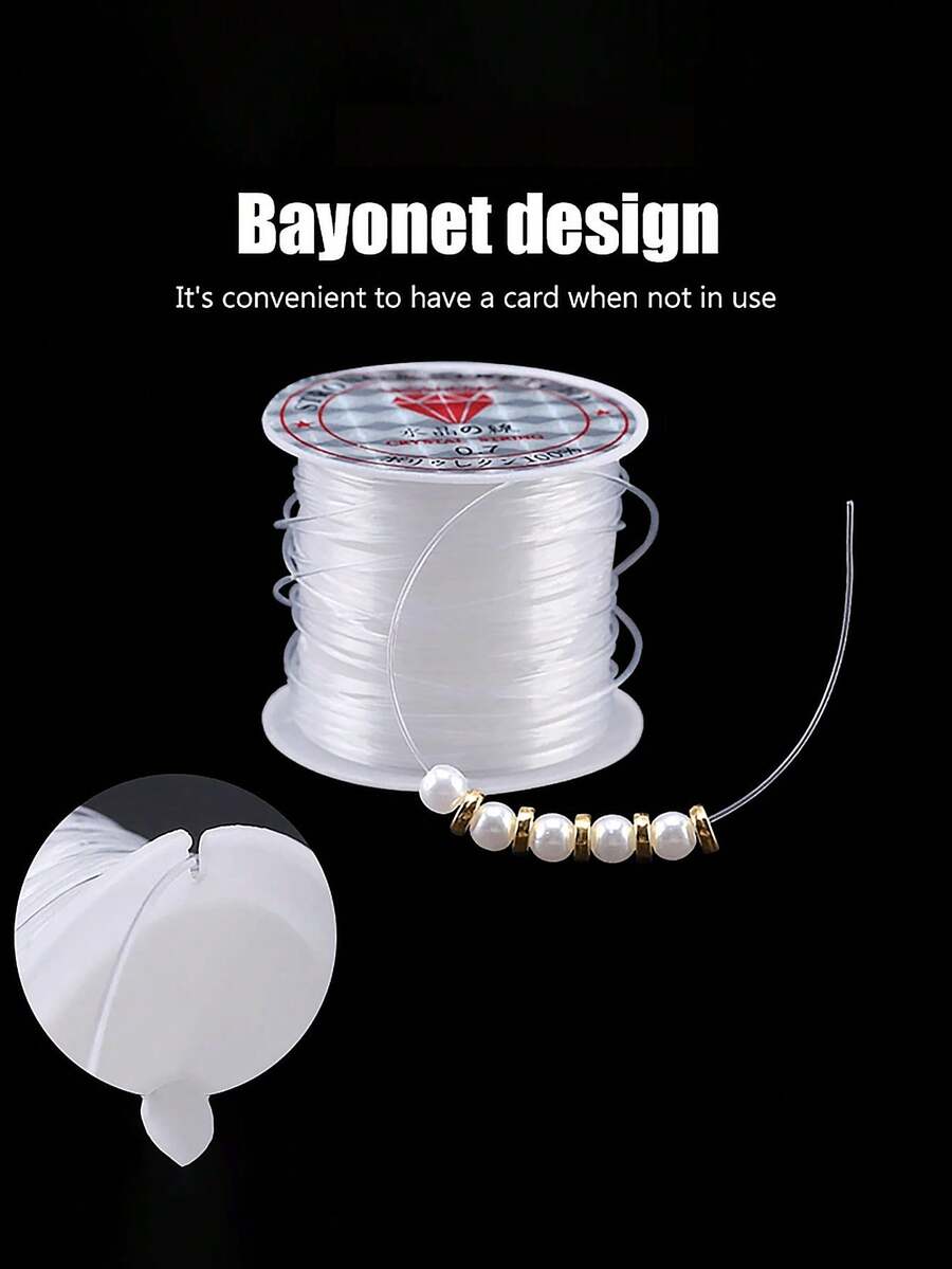 120m Transparent Invisible Nylon Monofilament Line, Non-Elastic Crystal Fishing Line - Durable, Multi-Purpose, Suitable For Jewelry Making, Hanging Decorations, Balloon Wreaths, Beading, And Handicrafts. Available In Multiple Sizes, Ideal For Jewelry And Art Creation.