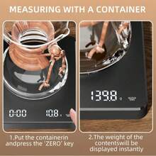 0.1g High Precision Kitchen Scale With Timer, Hand Drip Coffee Scale, Espresso Coffee Scale With Auto Tare Function - 6.6lb/3kg, Suitable For Halloween/Christmas - Commercial electronic scales - View 6
