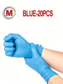 Eldobható nitril kesztyűk, kék, háztartási tisztítókesztyűk konyhába, fürdőszobába, tisztításhoz, kezeléshez, tetováláshoz, szépségápoláshoz, hajfestéshez, háziállatokhoz, szalonokhoz, tisztítószerekhez, háztartási eszközökhöz - Kék - Megtekintés 13