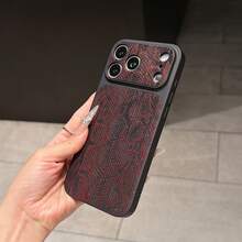 1个豹纹金色元素PU皮革保护壳，防震硬壳，带镜头保护，适用于苹果17Pro/17/Air/17Promax/11/12/13/14/12 Pro Max/16 Pro/15系列，节日礼物 - 彩色 - 查看 4