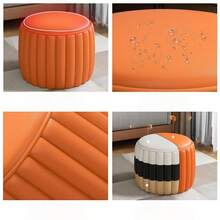 家用小凳子，简约南瓜造型脚凳，客厅换鞋凳，矮凳，沙发边桌凳 - 彩色 - 查看 4