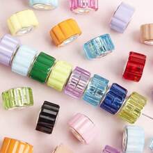 20pcs 7x11mm Colorful Acrylic Tire Large Hole Beads, Rondelle Spacer Beads For Crafts, Perfect For DIY Keychains, Bag Charms & Jewelry Making - Large Hole Beads - View 7