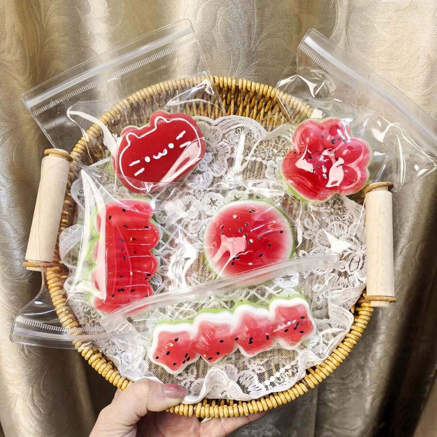 1 món đồ chơi bóp mềm hình dưa hấu, ngôi sao, mèo, pho mát, đồ chơi giảm căng thẳng có độ đàn hồi chậm. - Nhiều màu - Xem 1