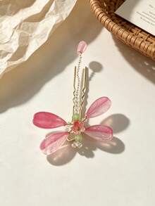 1pc Women's Dragonfly Hair Clip, Fresh And Versatile Dragonfly Hair Accessory - Multicolor - View 5